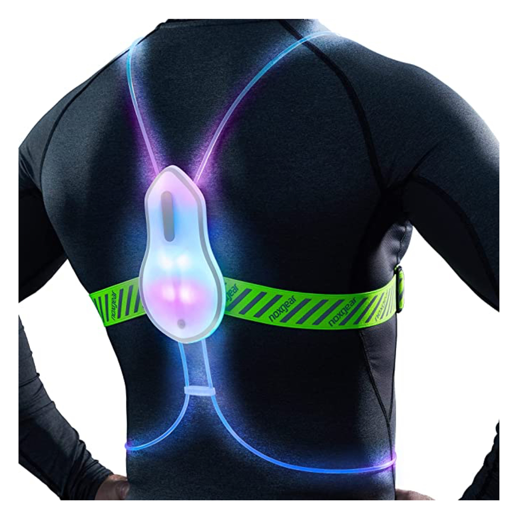 Noxgear Tracer 2 360º Colete USB Reflexivo Multicolor Iluminado Fibra Ótica Para Corrida e Ciclismo