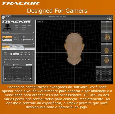 TrackIr 5 Optical Head Tracker | TrackClip para Headsets Incluído | Rastreador que acompanha a posição e a orientação da sua cabeça | Gaming | Simulador | PC