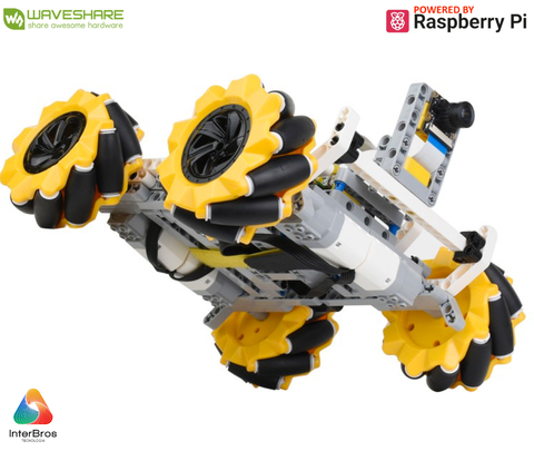 WaveShare BuildMecar Kit, Smart Building Block Robot with Mecanum Wheels, 5MP Camera, Based on Raspberry Pi Build HAT - buy online