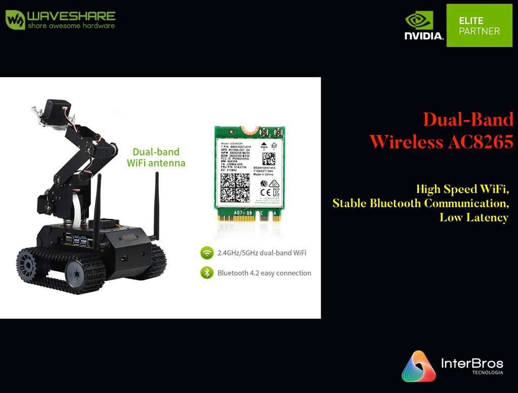 WaveShare JETANK AI Kit A, AI Tracked Mobile Robot, AI Vision Robot, NVIDIA Jetson Nano Developer Kit (B01) , Deep Learning, Autonomous Driving - loja online