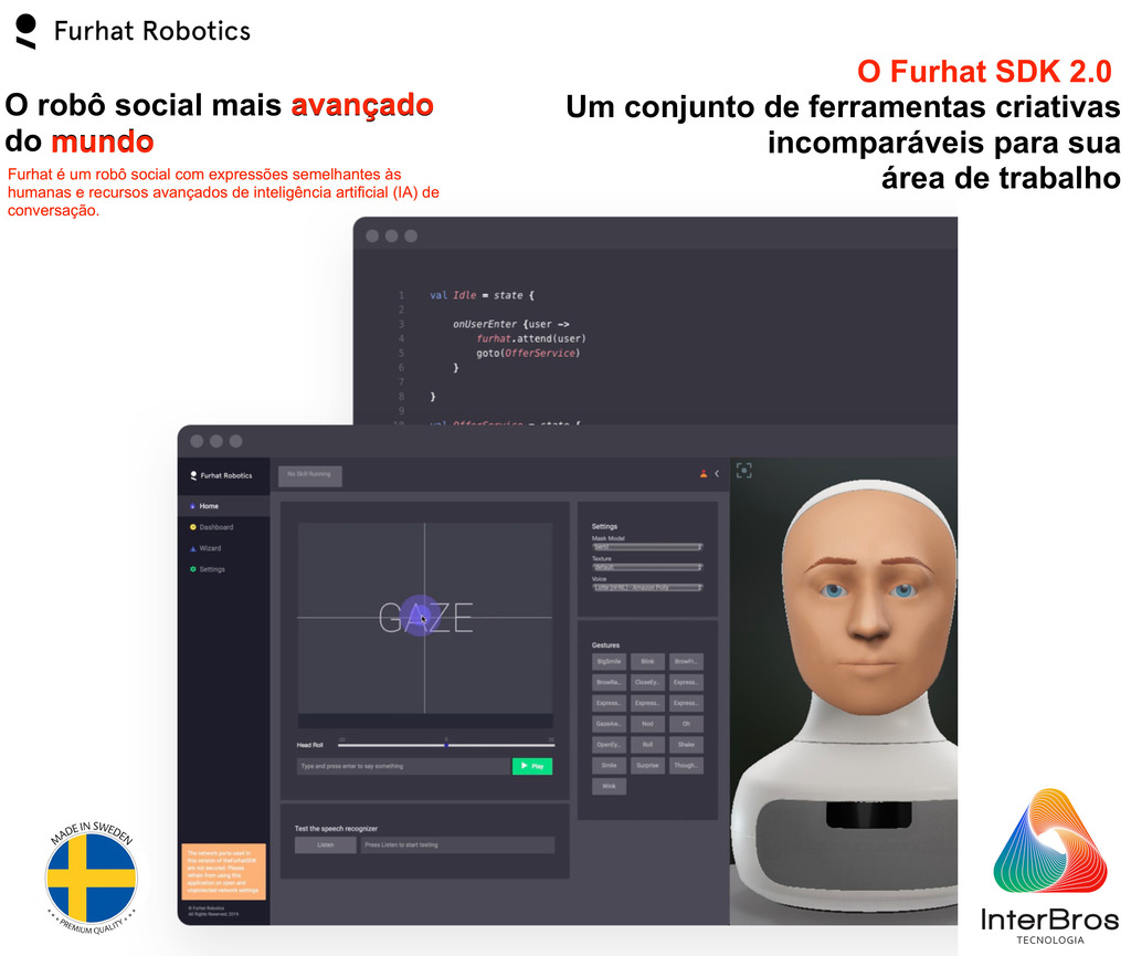 Imagem do Furhat Robotics , The World's Most Advanced Social Robot