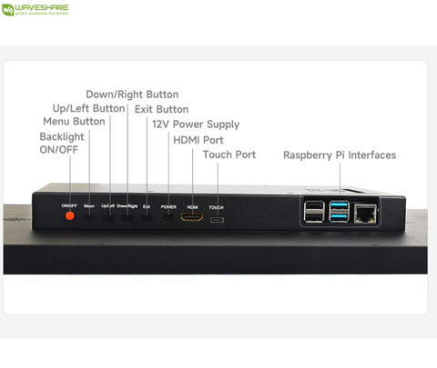 WaveShare Display 21.5" Industrial Capacitive 10-Point Touch Monitor, 1080×1920 Full HD, Optical Bonding Toughened Glass Panel,Raspverry Pi , Jetson Nano , Jetson NX, 24002 on internet