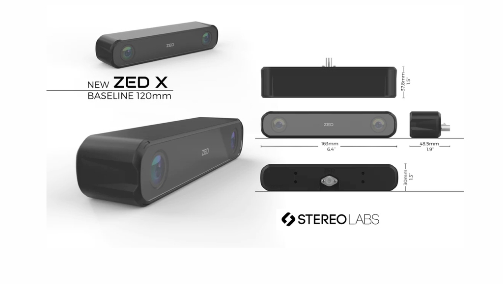 StereoLabs ZED X Stereo Camera Designed for NVIDIA Jetson AGX Orin , Projetada para Robótica , A Camera IA mais avançada - tienda online
