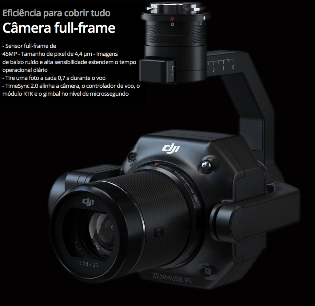 DJI Zenmuse P1 l Câmera Global Mechanical Shutter l Compatível com Matrice 300 l DJI Terra l Drones & UAVs l Pronta Entrega - buy online