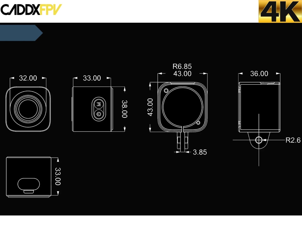 Caddx Walnut Action Camera À Prova D'água com Filtros ND8 e ND16 Drones Robots & UAVs na internet