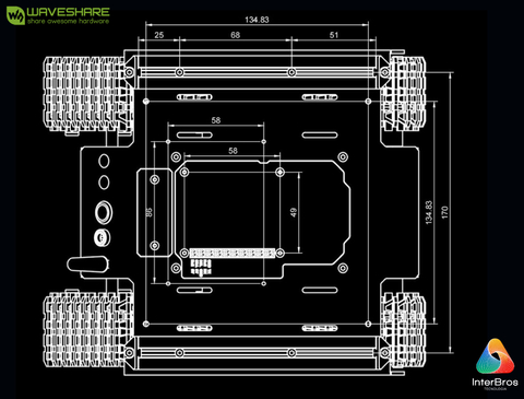 WaveShare UGV01 Off-Road Tracked , compatível com NVDIA Jetson Nano e Raspberry Pi - Loja do Jangão - InterBros