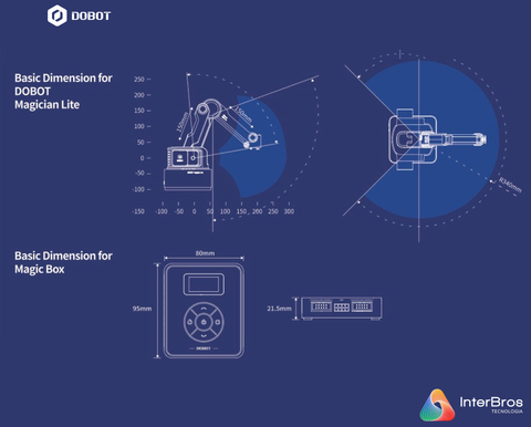 Dobot Magician Lite Robotic Arm , Stem Education , Braço Robótico Educacional , +8 anos - Loja do Jangão - InterBros