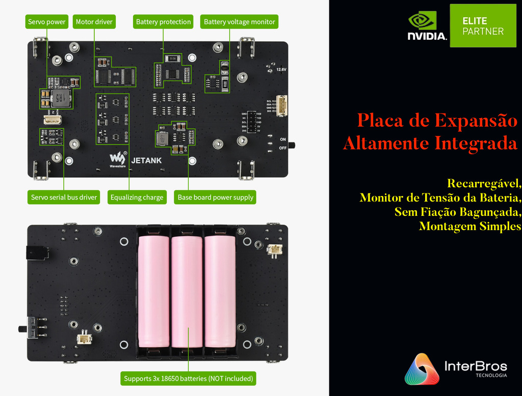 Imagen de WaveShare JETANK AI Kit A, AI Tracked Mobile Robot, AI Vision Robot, NVIDIA Jetson Nano Developer Kit (B01) , Deep Learning, Autonomous Driving