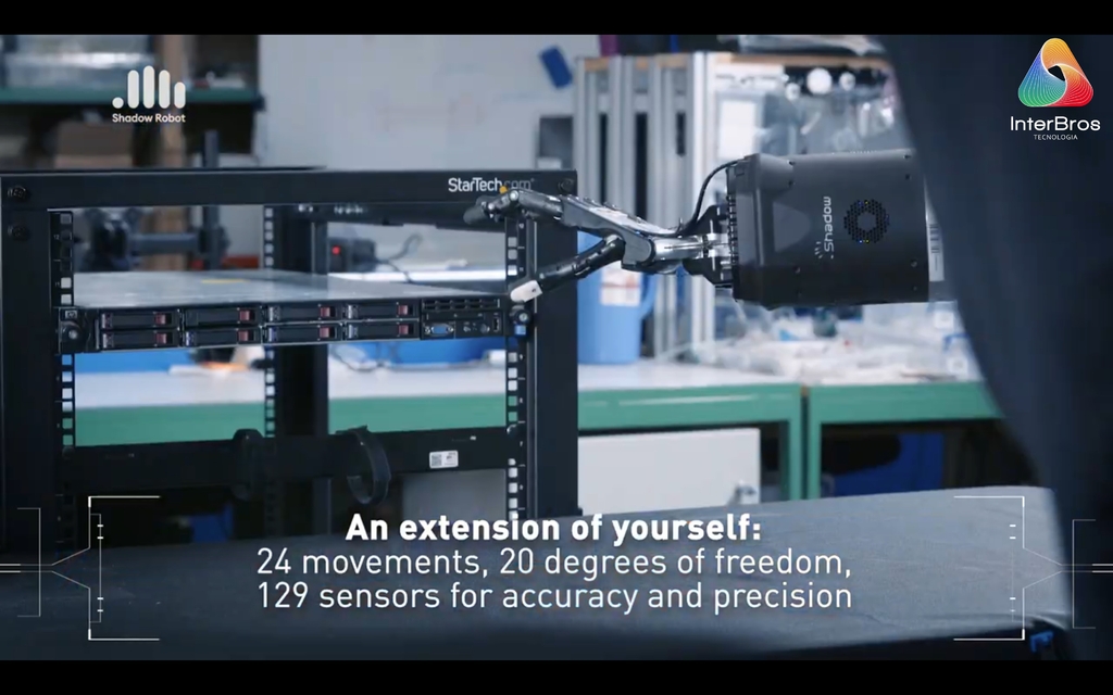 Shadow Robot Teleoperation System , Sistema de Teleoperação Tátil na internet