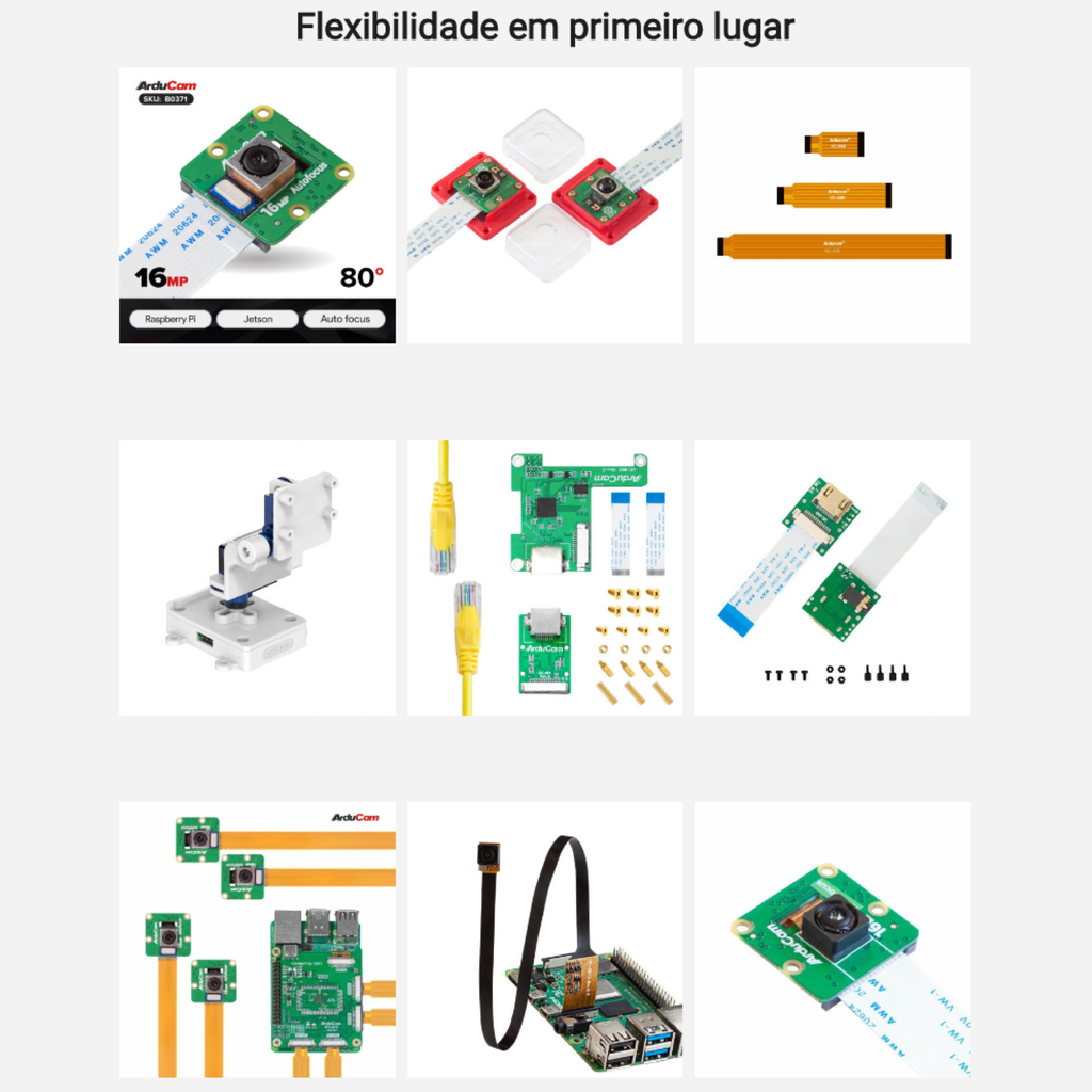 Imagem do ArduCam 16MP Autofocus Raspberry Pi Camera Module with ABS Case, IMX519 16 Megapixel High Resolution Autofocus Camera for All Raspberry Pi Models