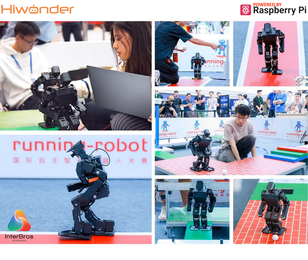 Image of Hiwonder AiNex ROS Education AI Vision Humanoid Robot Powered by Raspberry Pi 4B , Developer Kit Humanóide Algoritmo de Cinemática Inversa , Desenvolvido para Aprendizado e Ensino , Idade: 15+