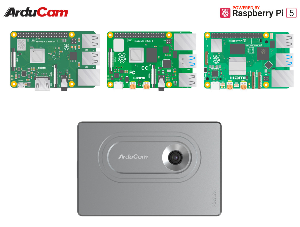 Arducam PiNSIGHT, 12MP Vision AI Mate for Raspberry Pi 5 , Luxonis OAK , B0505 - Loja do Jangão - InterBros