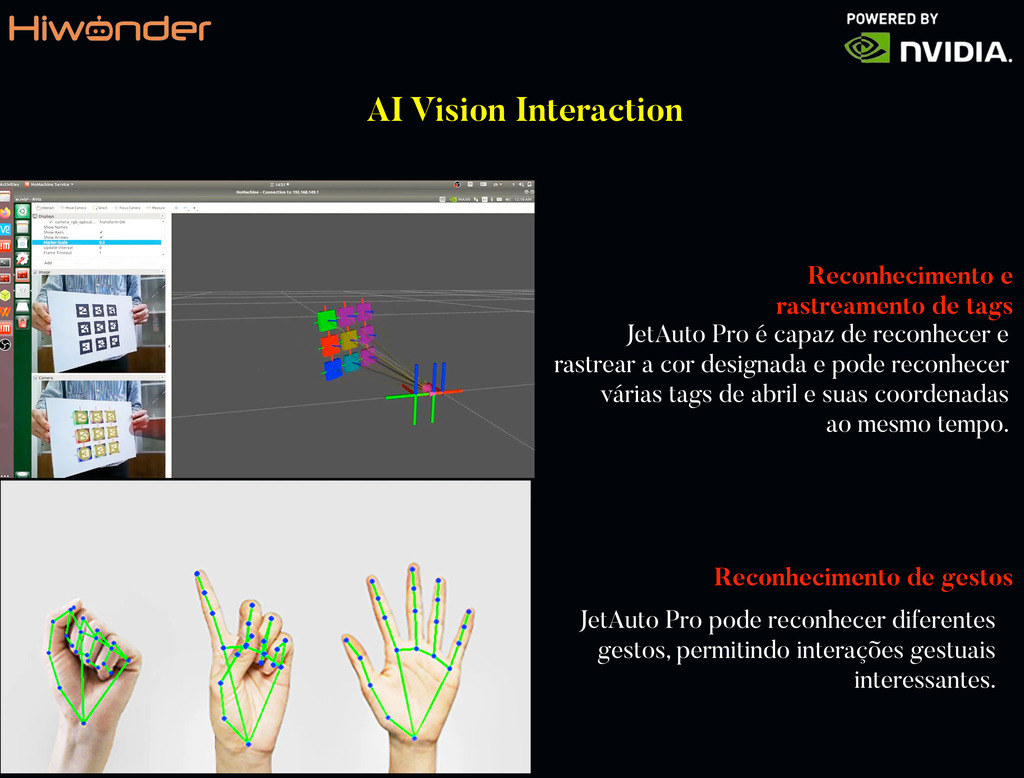 HIWONDER JetAuto Pro ROS Robot Car with Vision Robotic Arm Powered by NVIDIA Jetson Nano Support SLAM Mapping/ Navigation/ Python (Advanced Kit) - loja online