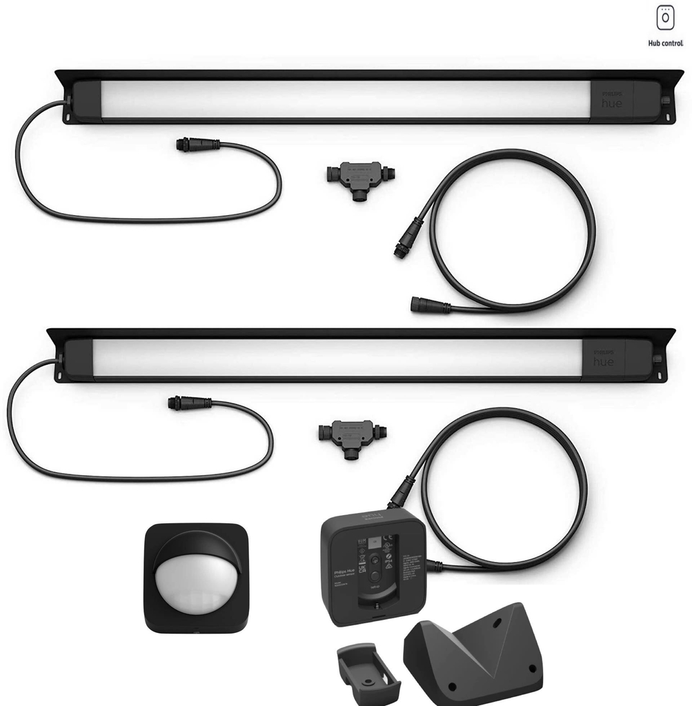 Imagem do Philips Hue Amarant l Outdoor Light Bar l LED Wall Floodlight l Luminária Inteligente Outdoor de Piso l + Sensor de Presença l Alto Fluxo Luminoso de até 2.800 lumen l LED Integrado l Sem Fonte de Energia l Compatível com Alexa, Apple Homekit & Google Assistant l Requer Hue Bridge