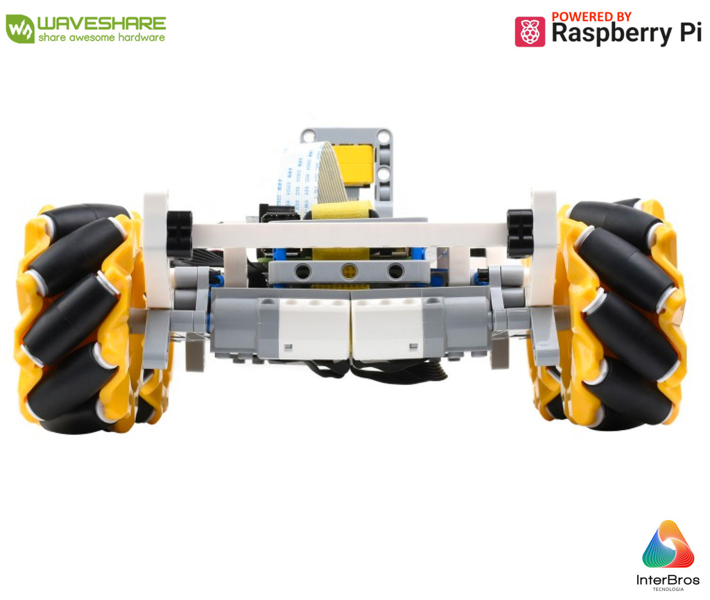 WaveShare BuildMecar Kit, Smart Building Block Robot with Mecanum Wheels, 5MP Camera, Based on Raspberry Pi Build HAT - online store