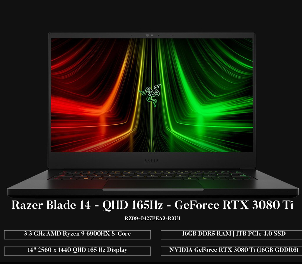 Razer® 14" l Razer® Blade 14 Gaming Laptop , 16GB RAM , 1TB SSD , RZ09-0427EE23-R3U1 - loja online