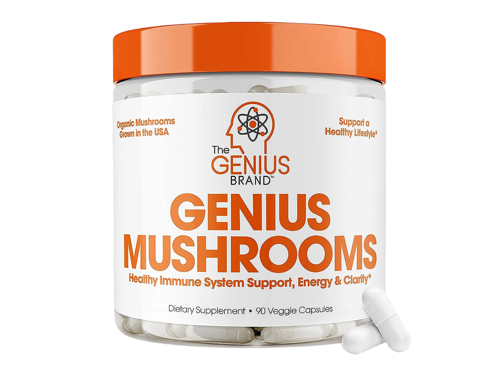 Genius Mushroom Cogumelos Lions Mane (Juba de Leão), Cordyceps e Reishi Suplemento Nootrópico 90 Cápsulas Vegetais