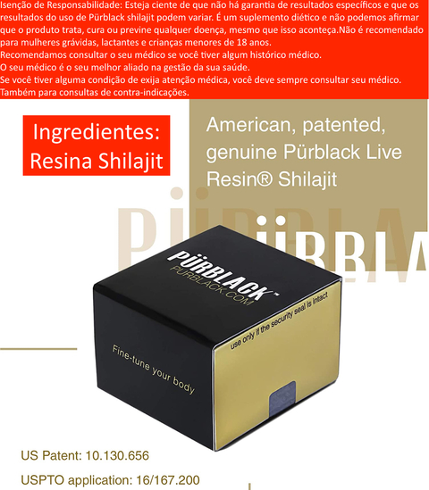 Imagem do Pürblack Shilajit l Genuíno l Live Resin l Puro Ouro l Shilajit de 5ª Geração de Alta Eficácia l Suplemento Vitamínico Natural l Estimulante Biogênico l 30 gramas