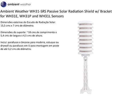 Ambient Weather Estação Metereológica WS-2902 WiFi & Internet Conectada + Sensor de Raios + Sensor de Umidade do Solo - tienda online