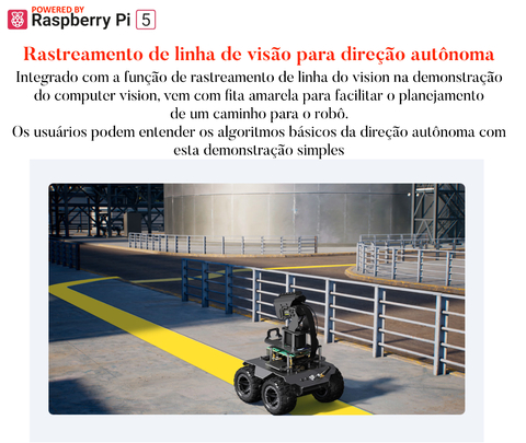 Imagen de WaveShare RaspRover Open-source 4WD AI Robot, Dual controllers, All-metal Body, Computer Vision, Raspberry Pi 5