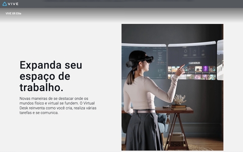 HTC VIVE XR Elite VR System l Headset Standalone , Funciona com ou sem cabos e sem PC , Realidade Aumentada (AR) , Realidade Virtual (VR) 99HATS002-00 - Loja do Jangão - InterBros