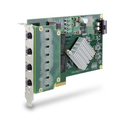 Neousys PCIe-PoE312M | 4-port Server-grade Gigabit | 802.3at PoE+ Card | with M12 x-coded Connectors