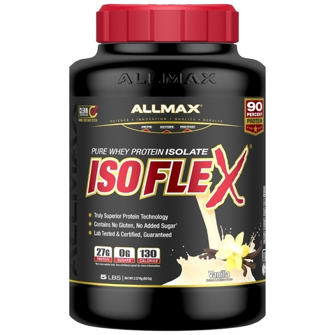 AllMax Nutrition ISOFLEX- 100% PURE WHEY PROTEIN ISOLATE POWDER , O Melhor Whey Protein do Mundo , 2.2 Kgs
