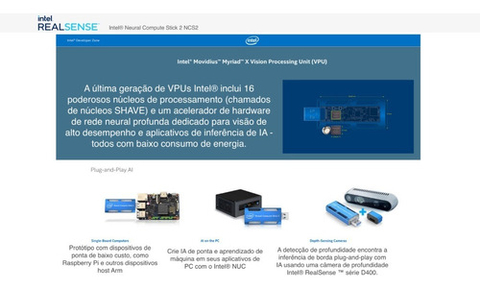 Imagem do Intel Realsense Neural Compute Stick 2 NCS2