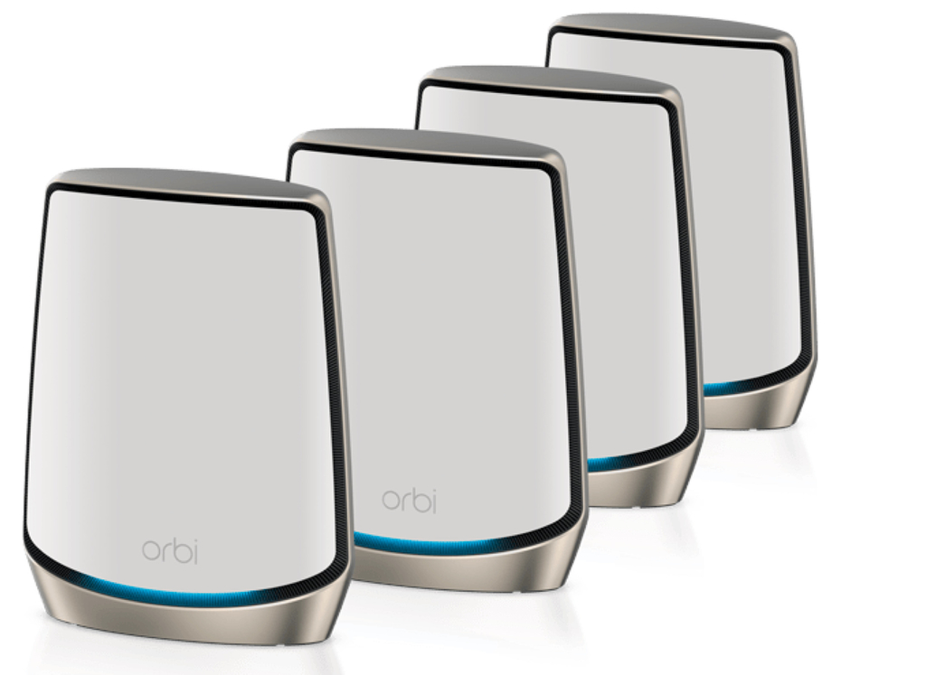 NETGEAR Orbi 860 Series Tri-Band WiFi 6 Mesh System, RBK864S , 6 Gbps, 10 Gig Port 1.000m²