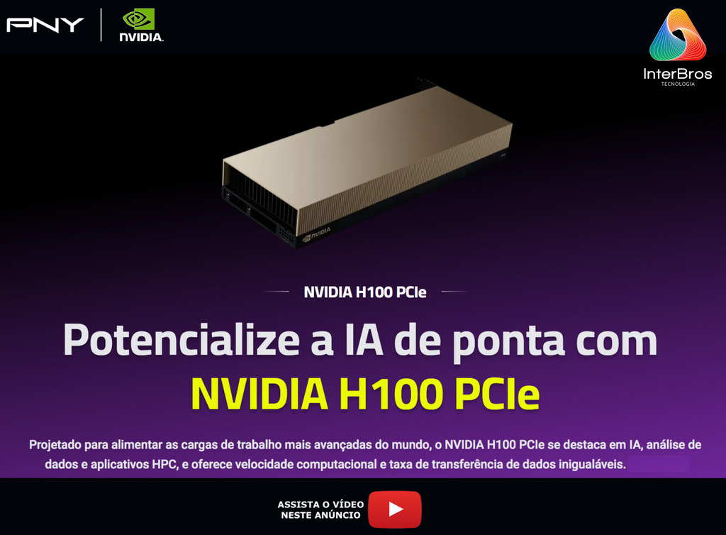 NVIDIA PNY H100 NVL 94GB, PCIe 5.0 , NVH100NVLTCGPU-KIT - comprar online