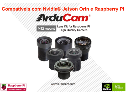 Arducam M12 Lens Kit 6 for Raspberry Pi High Quality IMX477 Camera, Fisheye , Wide Angle , Telephoto M12 Camera Lenses with Lens Adapter LK003 - buy online