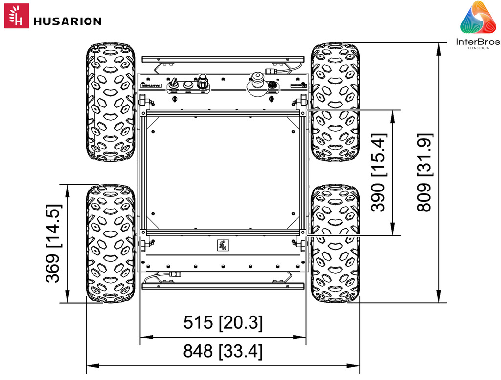 Husarion Panther Outdoor AMR , Unmanned Ground Vehicle , Autonomous, Open Source Robot Platform - Loja do Jangão - InterBros