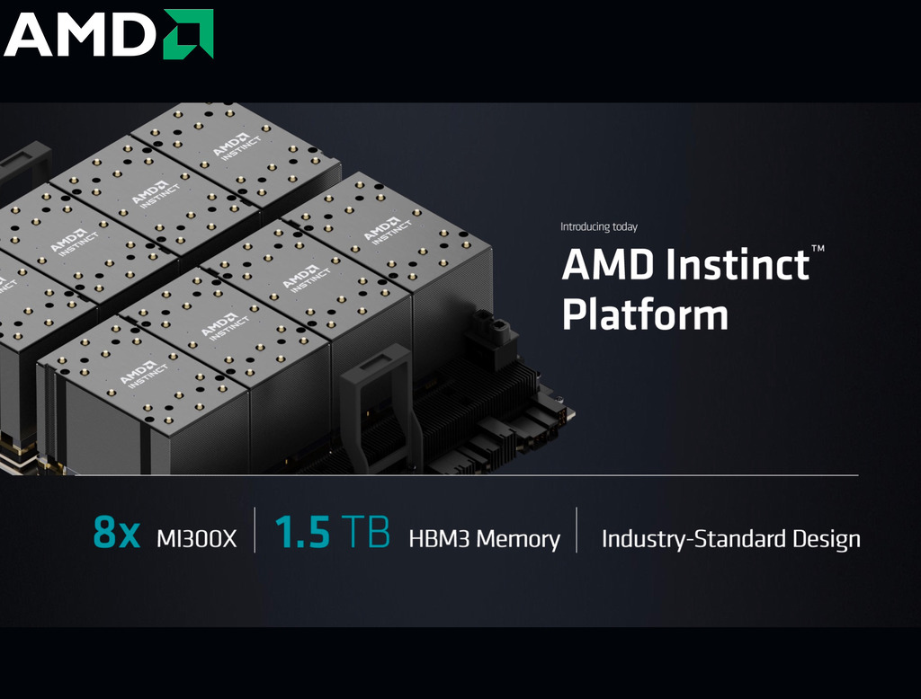 AMD Instinct MI300X Platform 1.5TB HBM3 , 100-300000069H na internet