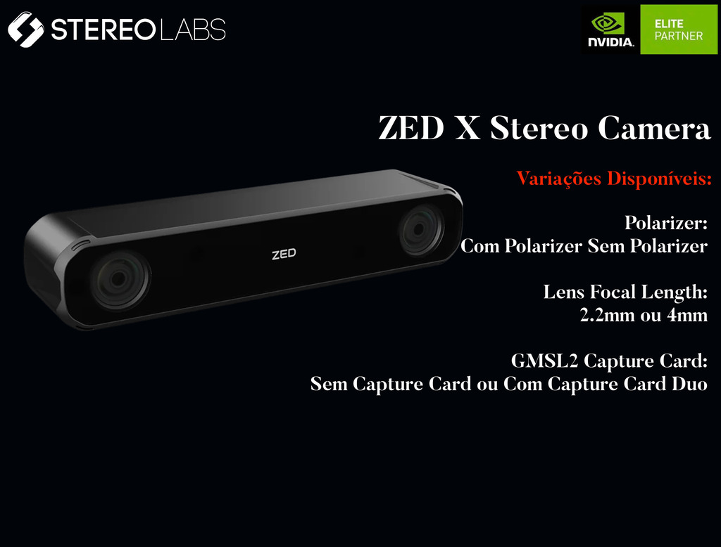 StereoLabs ZED X Stereo Camera Designed for NVIDIA Jetson AGX Orin , Projetada para Robótica , A Camera IA mais avançada - online store