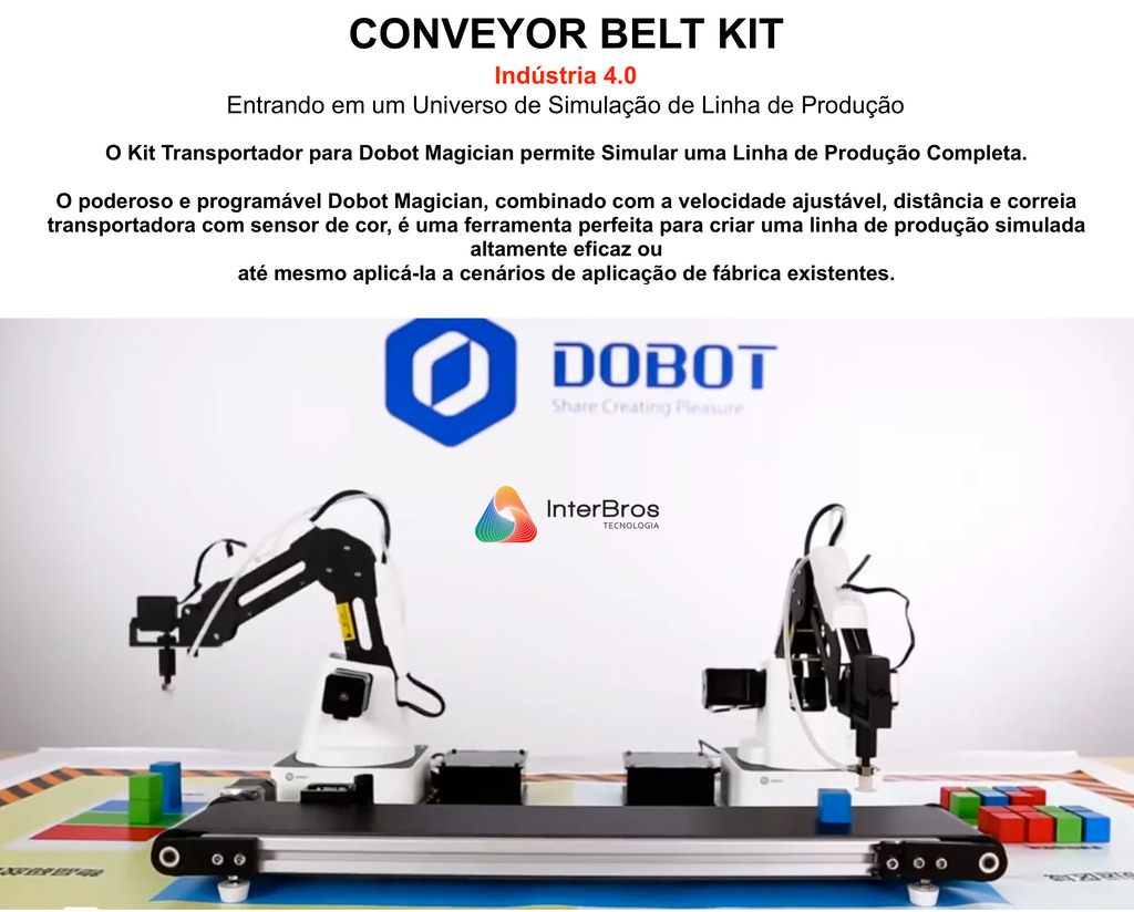 Dobot Mini Conveyor Belt Kit , para Dobot Magician , Kit Correia Transportadora , Entrando em um Universo de Simulação de Linha de Produção , Stem Education on internet