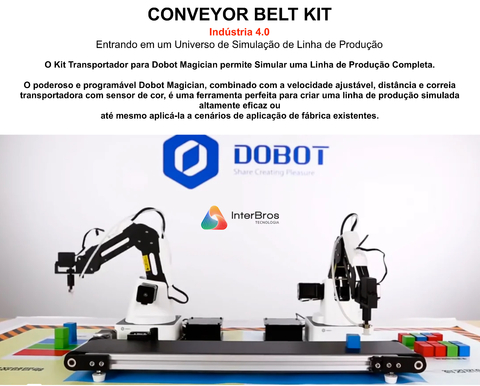 Dobot Mini Conveyor Belt Kit , Kit Correia Transportadora Inteligente , Stem Education na internet