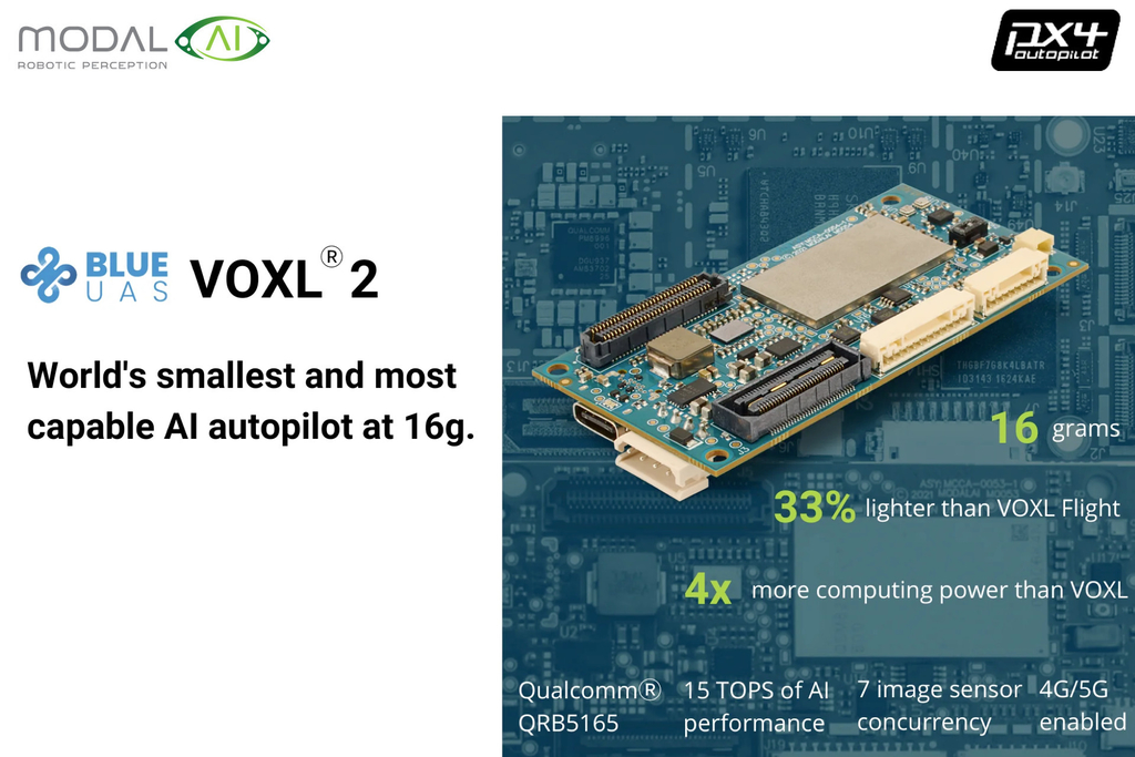 Modal AI VOXL 2 Flight Deck with 5G LTE Modem Drones & UAVs en internet