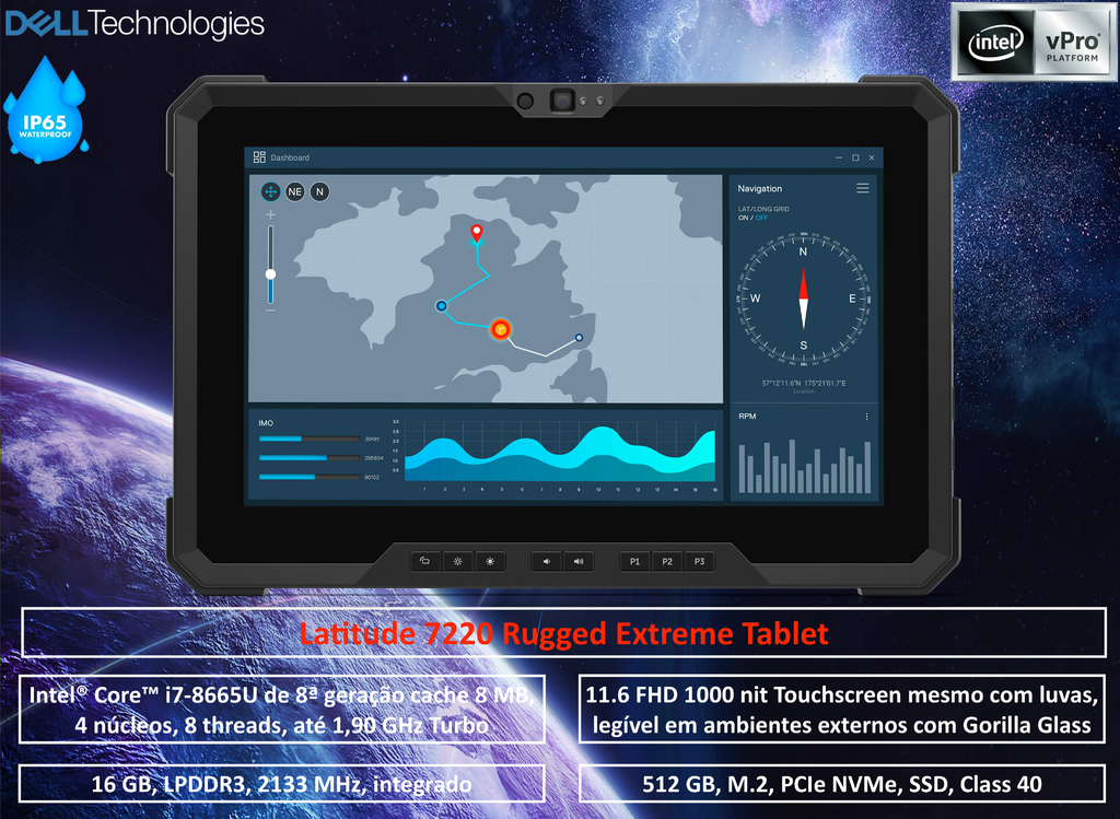 DELL Latitude 7220 Rugged Extreme Tablet i7 , 16GB RAM , 512GB SSD - comprar online