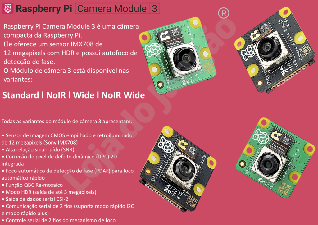 Módulo Câmera Para Raspberry Pi 5mp + Cabo Flat Rev 1.3 - IDEAL TRONICS -  Smart Display - Magazine Luiza