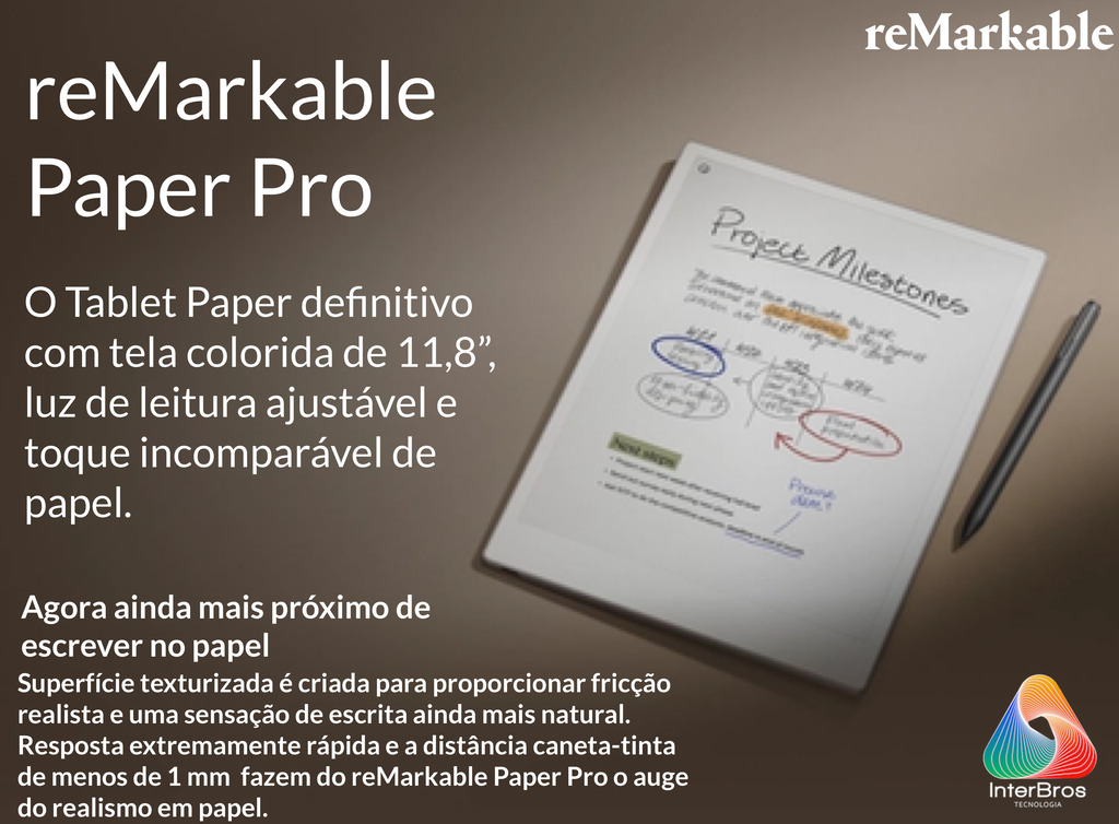 Remarkable Paper Pro , True Color Ink Display + Book Folio Premium Leather + Marker Plus + 6 Tips - comprar online