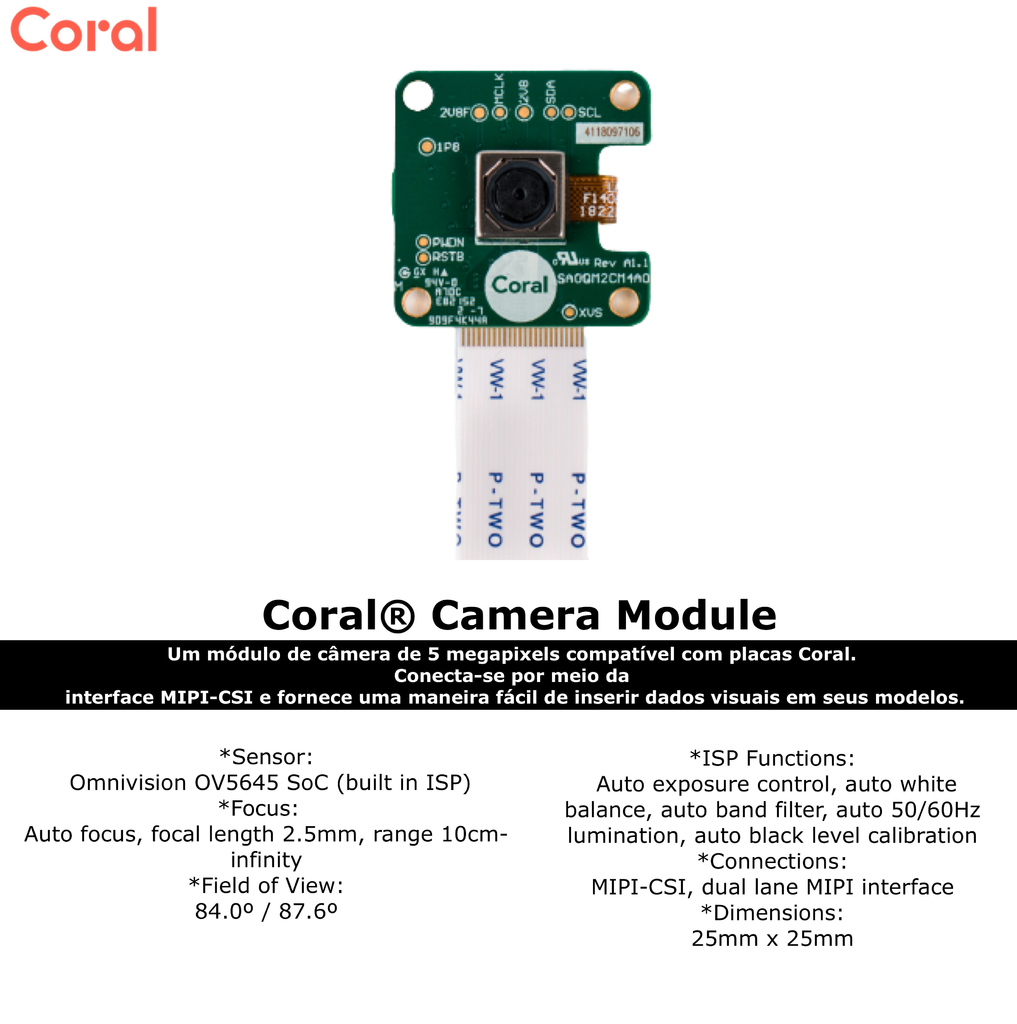 Coral Dev Board 1GB RAM + Coral Camera Module na internet