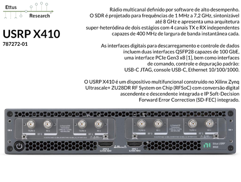 ETTUS RESEARCH USRP X410 , 787272-01 - comprar online