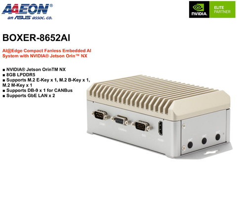 AAEON ASUS BOXER-8652AI , Computador Industrial , NVIDIA® Jetson Orin(TM) NX 8GB - comprar online