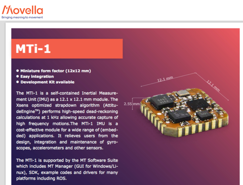 Movella Xsens MTi-1 IMU - comprar online