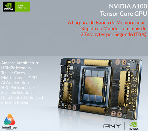 NVIDIA A100 80GB PCIe Tensor Core GPU , 900-21001-0020-100 , PNY TCSA100M-80GB-PB - comprar online