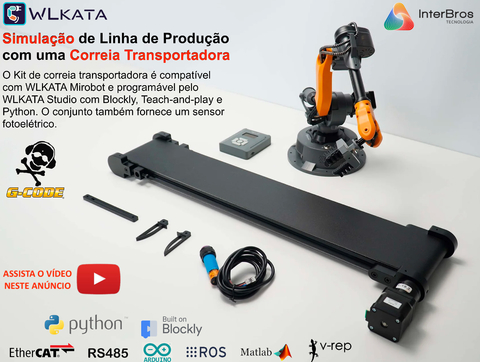 Wlkata Conveyor Belt Set for Mirobot , Correia Transportadora , Simulação de Fábrica Inteligente & Educação AIoT , +5 anos - buy online