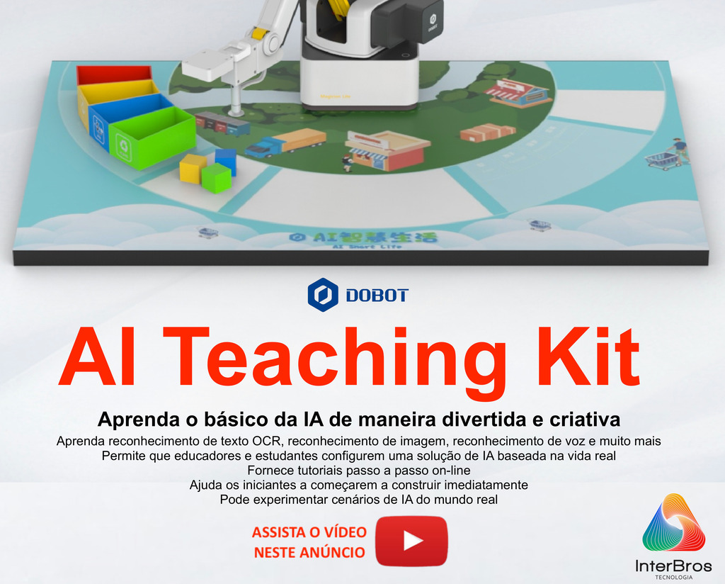 Dobot AI Teaching Kit, for Magician Lite Robotic Arm , Kit de Ensino de IA , Acessório Educacional , +8 anos na internet