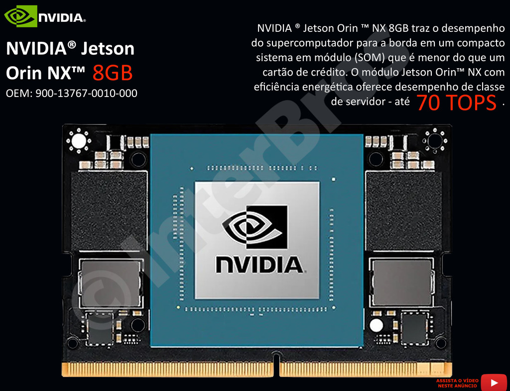 Nvidia Jetson Orin NX 8GB Developer Kit , Módulo Nvidia Jetson Orin NX 8GB , 900-13767-0010-000 , 128GB SSD - buy online