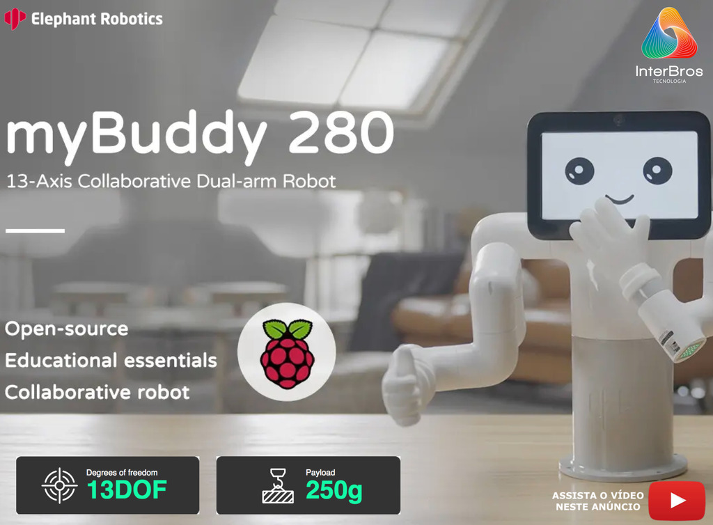 Elephant Robotics myBuddy 280 , Double 6-Axies Collaborative Robot, Dual Arm Robot , Raspberry Pi - comprar online