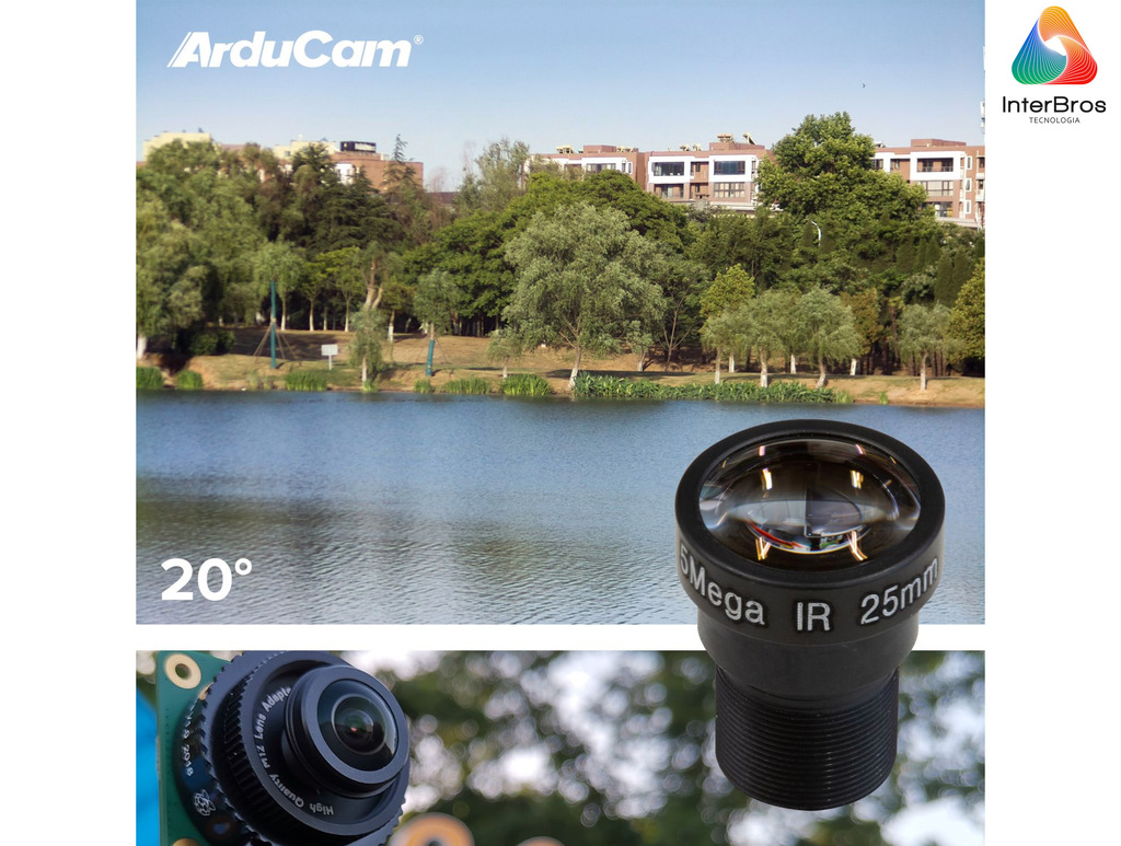 Arducam M12 Lens Kit 6 for Raspberry Pi High Quality IMX477 Camera, Fisheye , Wide Angle , Telephoto M12 Camera Lenses with Lens Adapter LK003 en internet